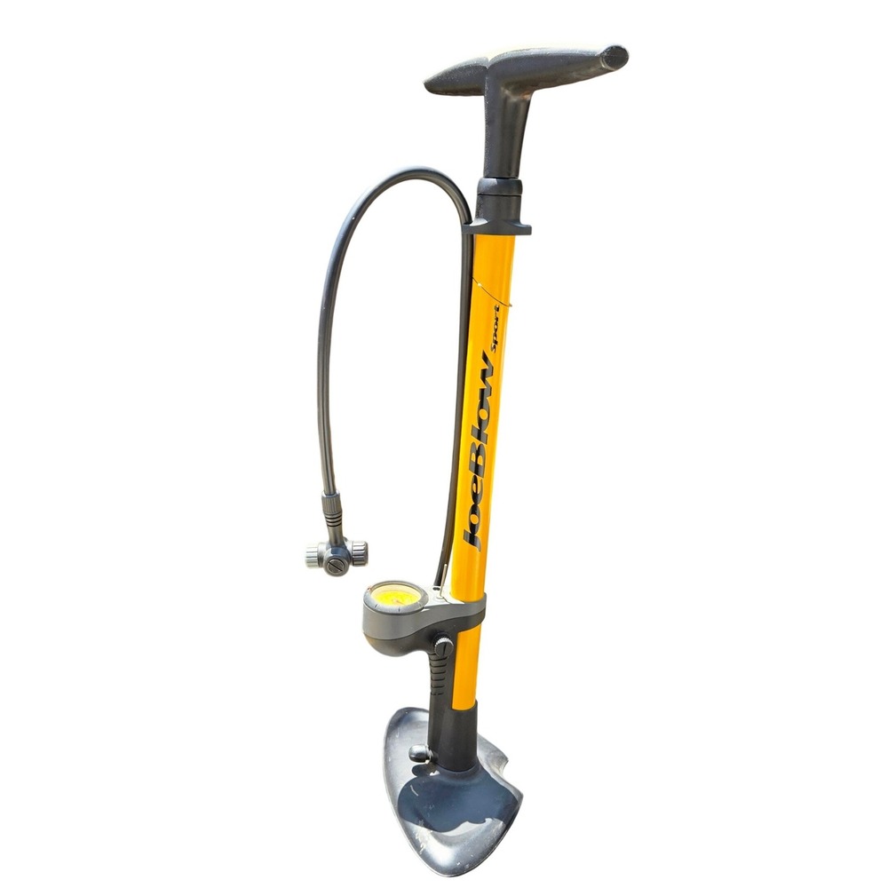Topeak JoeBlow Sport Floor Bike Pump Yellow 160 PSI TwinHead Tested